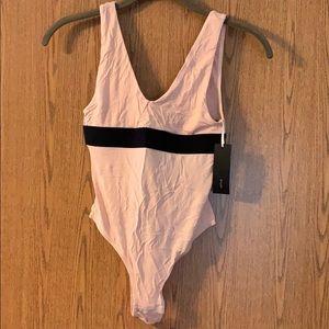 Pink and black bodysuit BNWT